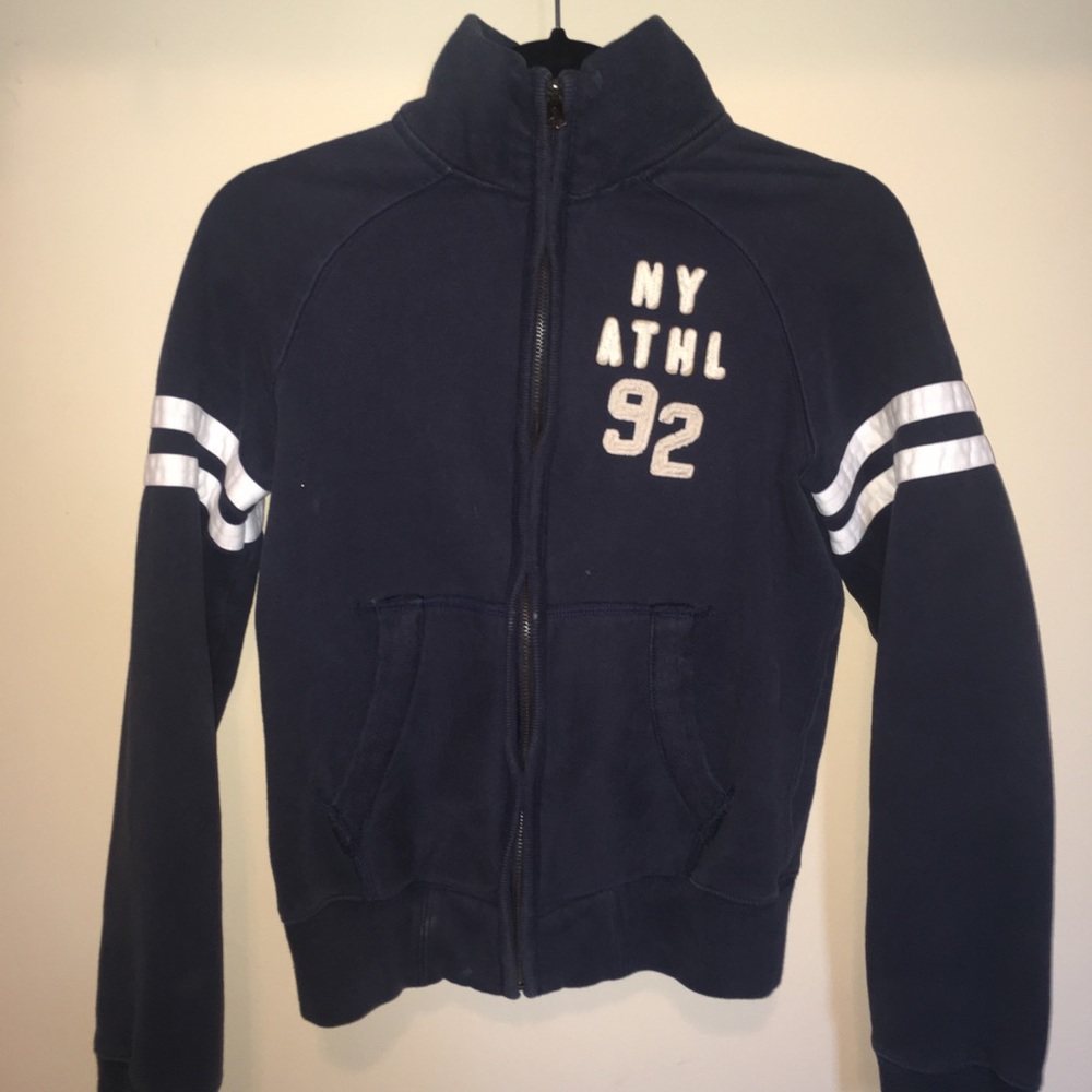 Abercrombie full zip sweatshirt in navy